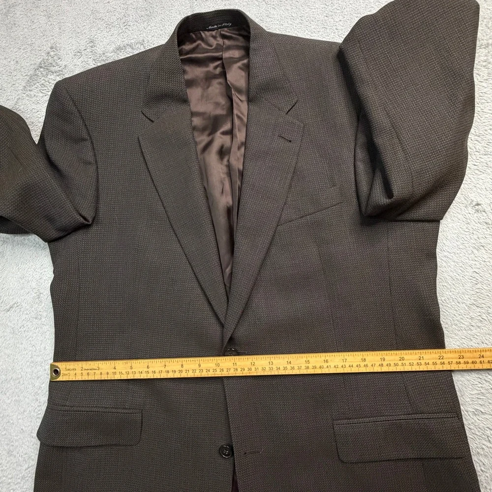 Murano Italy Brown Worsted Wool Blazer Sport Coat Mens 44 Dillard's B24 6428